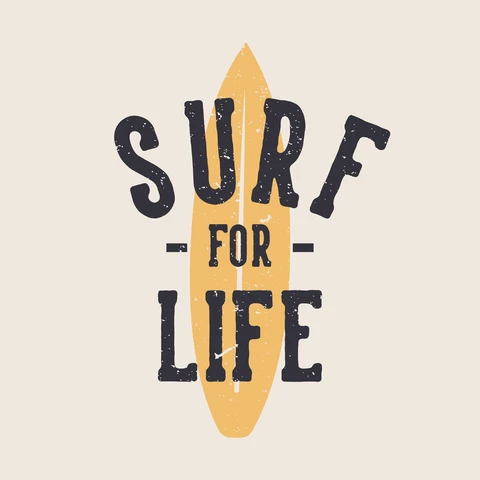 EPS,JPG Vintage Surf Style Graphic Element