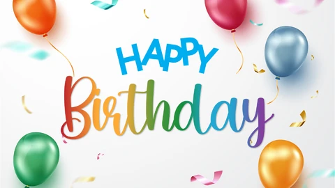 AI,EPS Efecto de texto de feliz cumpleaños