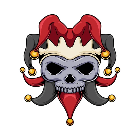 EPS,JPG Skull Jester Mascot Illustration