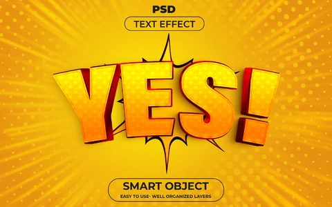PSD Ja! Komisch teksteffect