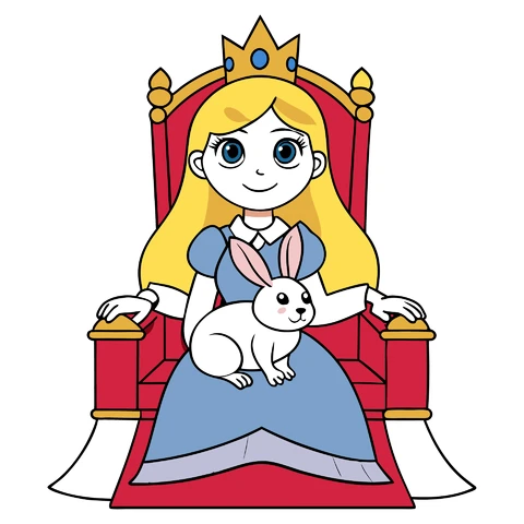 AI,JPG Cartoon Princess Character Illustration