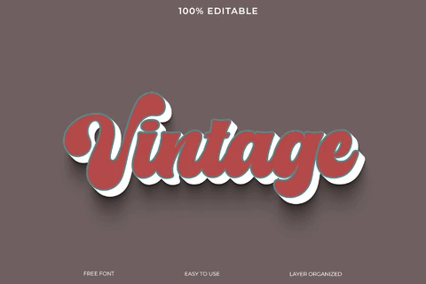 PSD Vintage Text Style Effect