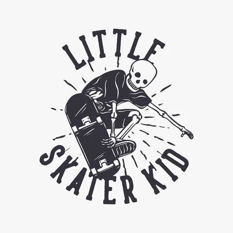 EPS,JPG Vintage Skateboarder Illustration