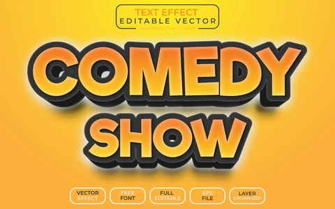 AI,EPS Comedy Show Text Effect
