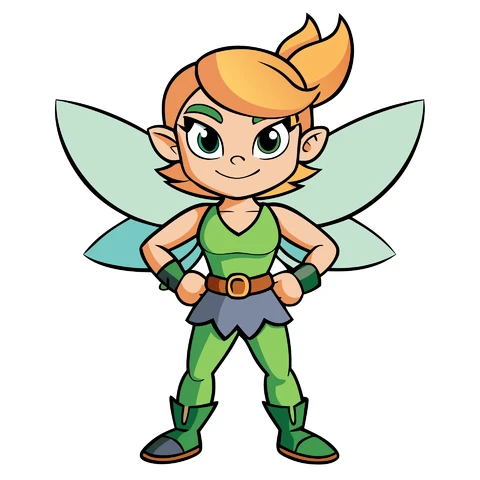 AI,JPG Cartoon Fairy Character Illustration