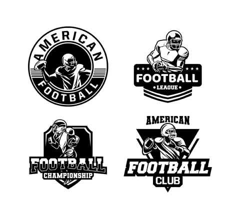 EPS,JPG Vintage American Football Logo Designs