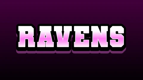 EPS,AI Efecto de texto del equipo Ravens