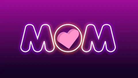 AI,EPS Neon Heart Text Effect