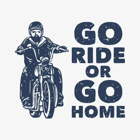 EPS,JPG Ilustracja motocyklisty w stylu vintage