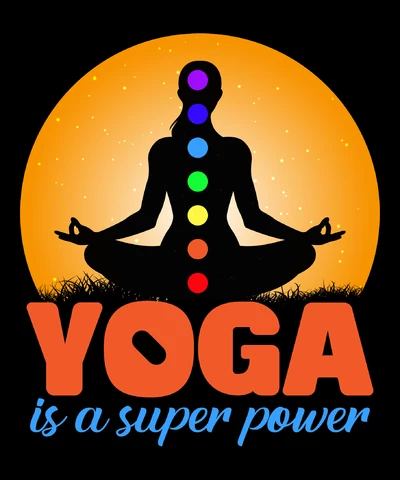 PNG,AI,EPS Lo yoga è un chakra superpotente