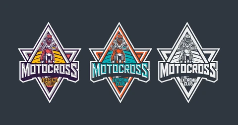 EPS,JPG Motocross Badge Logo Set