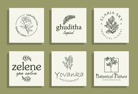 EPS,JPG Botanical Logo Collection