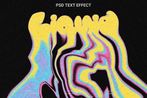 PSD Liquid Text Style Effect