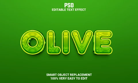 PSD Olive Text Effect