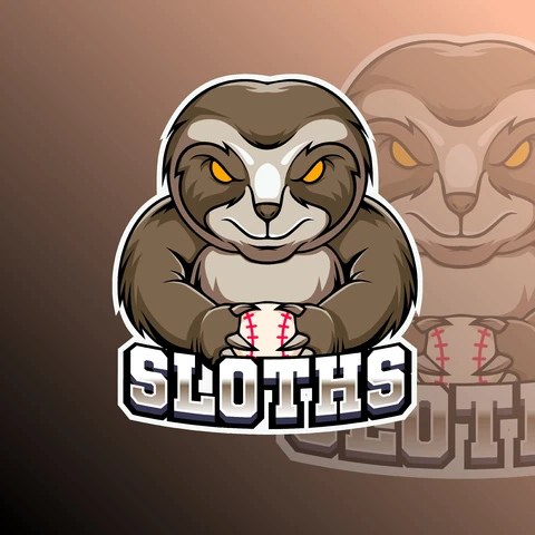 EPS,JPG Mascot Logo Design Featuring Sloth Character