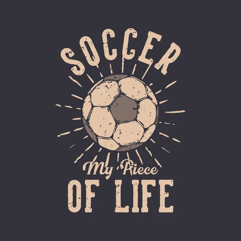EPS,JPG Vintage Soccer Typography Design