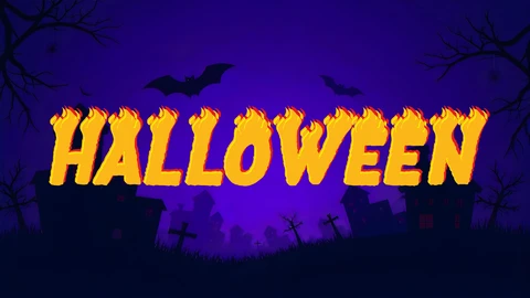 AI,EPS Espeluznante noche de halloween efecto de texto