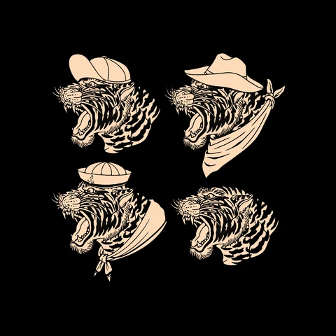 EPS,AI,JPG Tiger Set