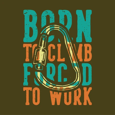 EPS, JPG Projekt typografii wspinaczkowej w stylu vintage