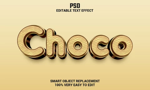 PSD Choco tekst effect