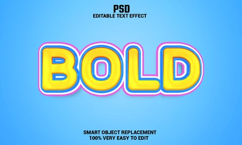 PSD Bold Text Effect