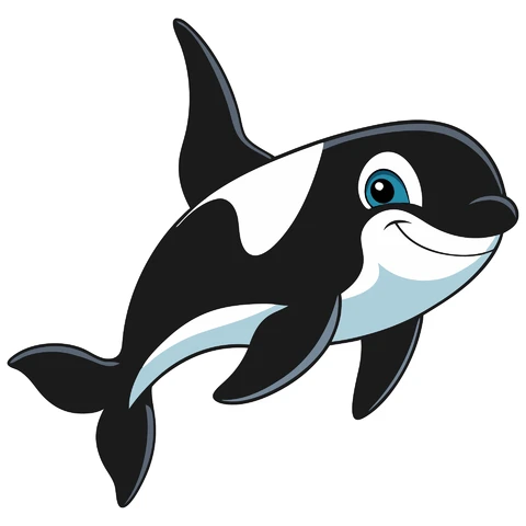AI,JPG Playful Cartoon Orca Illustration
