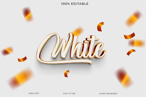 PSD White Party Text Style Effect