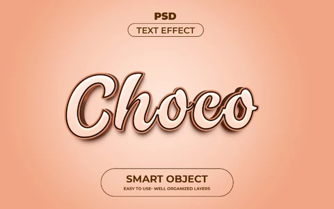 PSD Choco Milk Text Effect