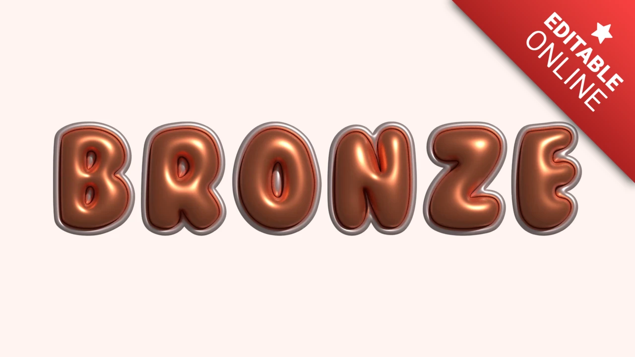 Brązowa czcionka bąbelkowa