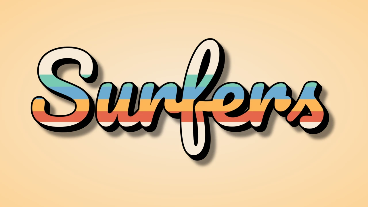 Vintage Surf Style Typography Effect