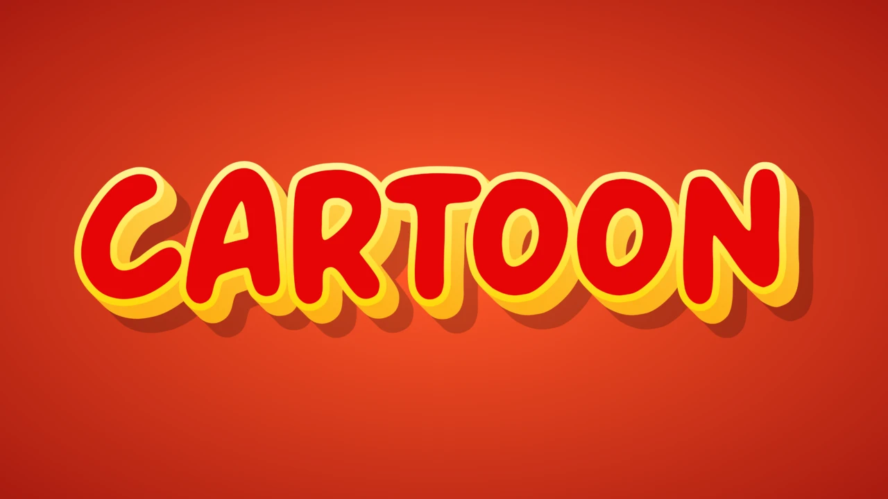 Estilo de texto 3D de caramelos de dibujos animados