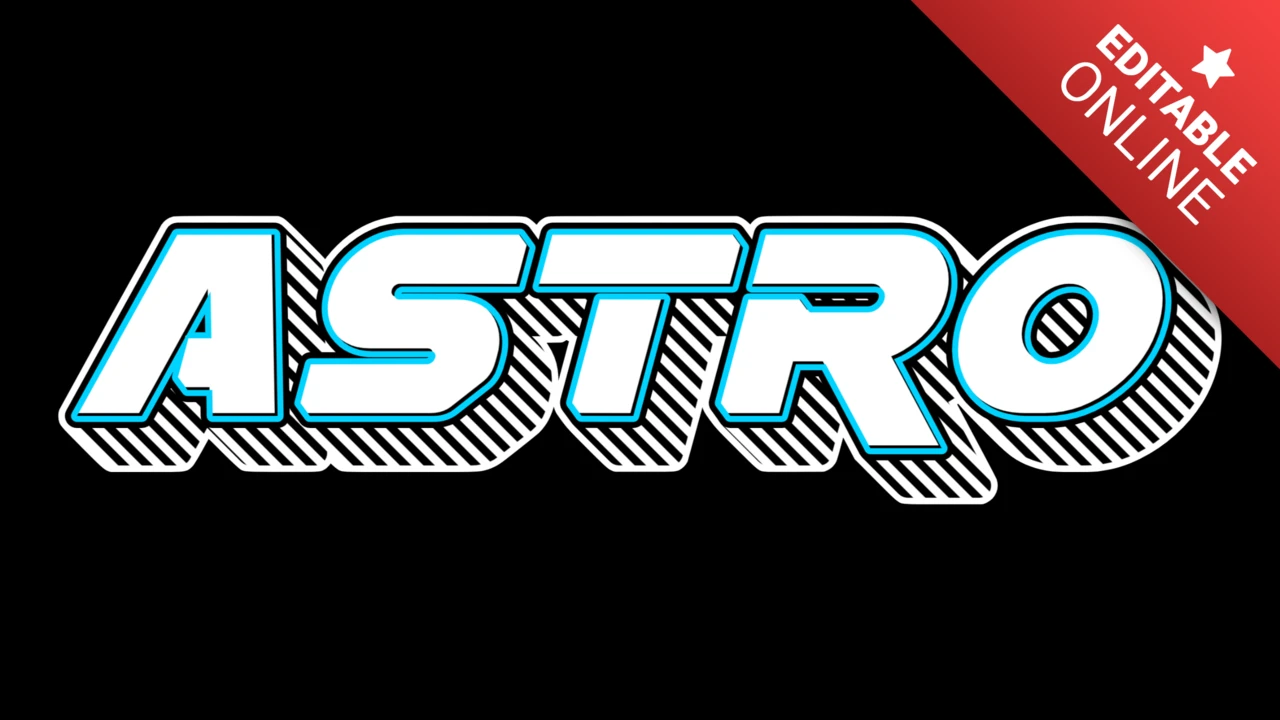 Astro neon metin efekti