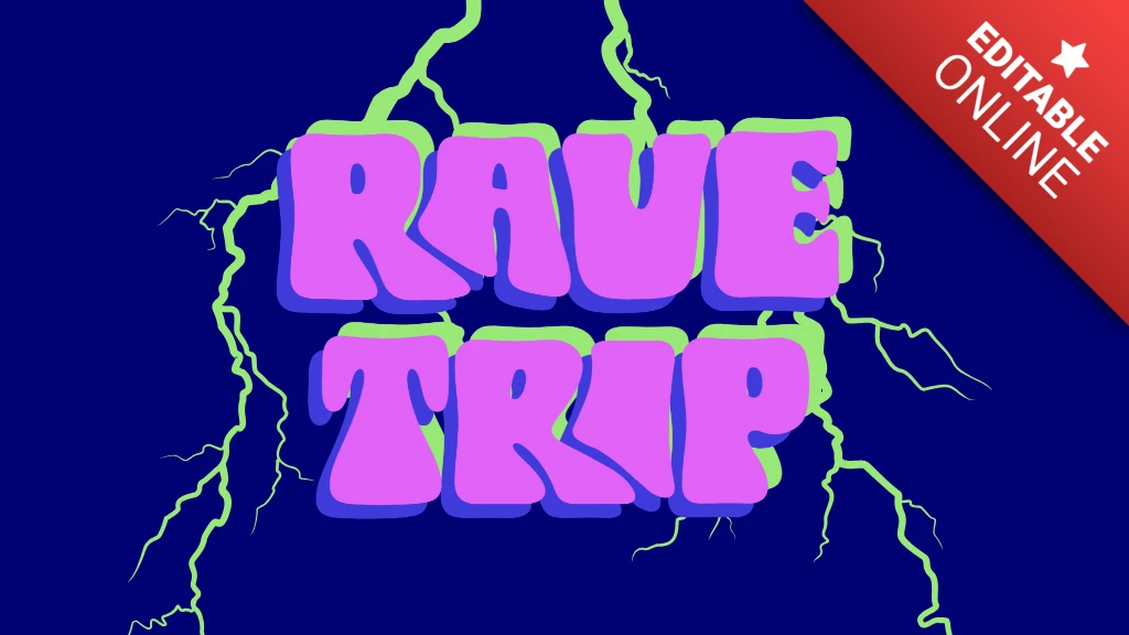Efekt tekstowy Electric rave
