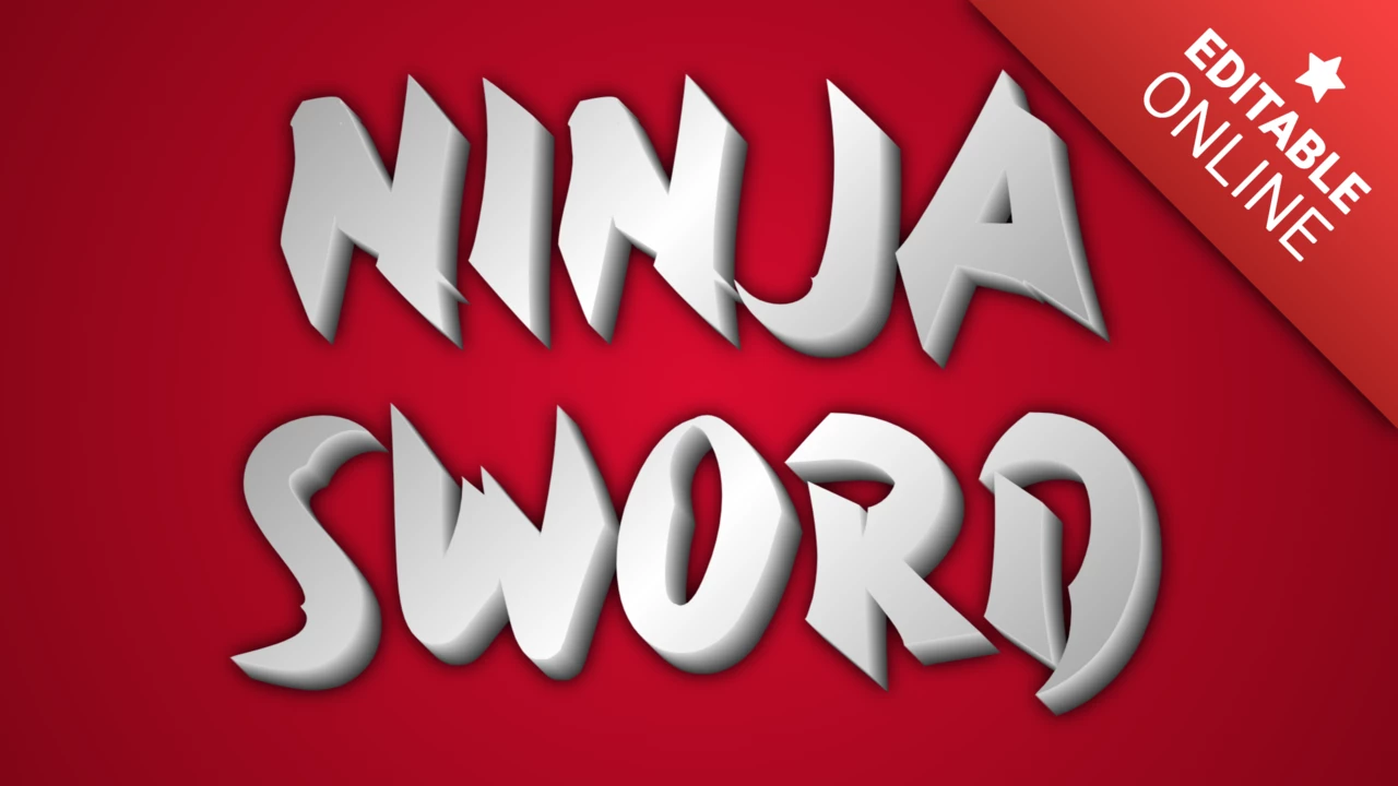 3D-Text Ninja-Schriftart