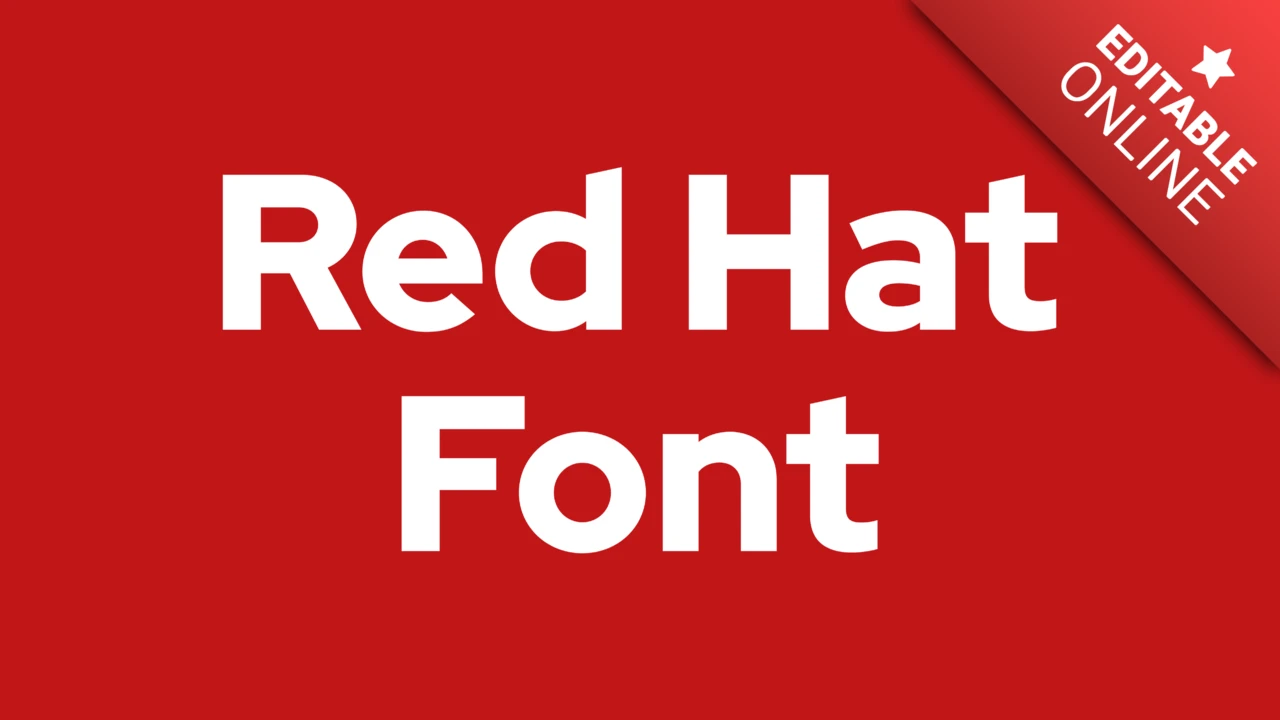 Police d'affichage Red Hat