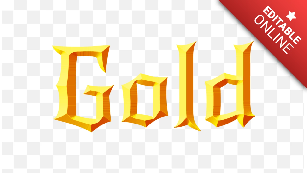 Effetto testo smussato in oro