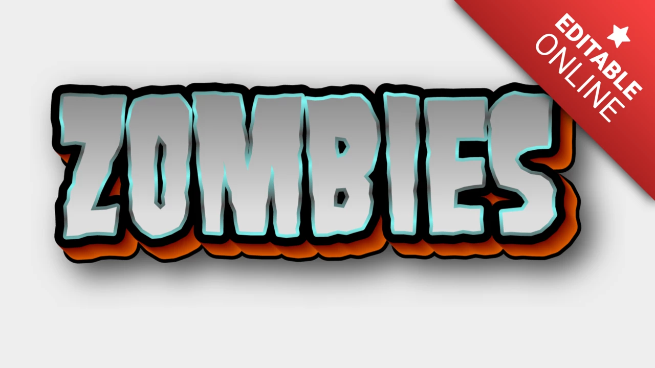 3D-Text in Grau und Orange Videospiel