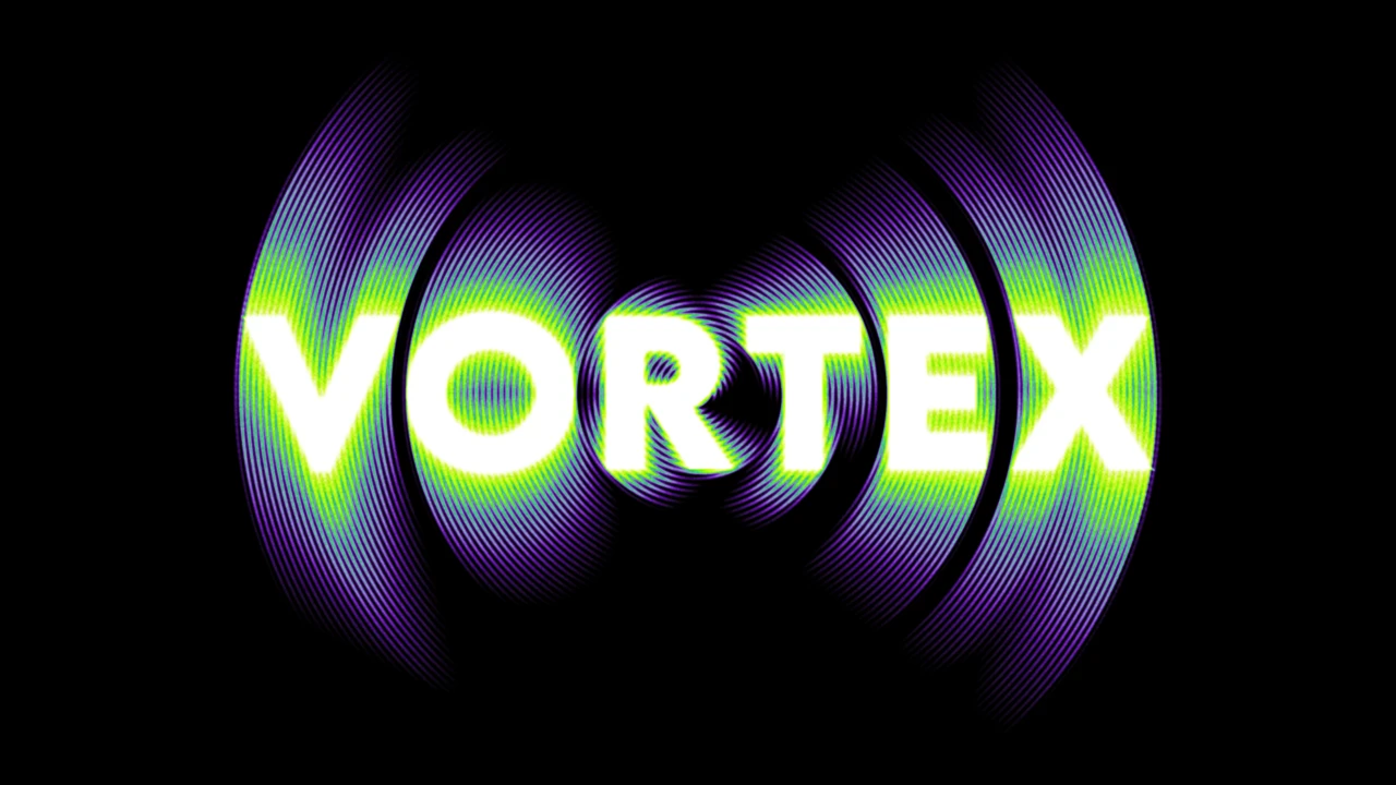Glowing Neon Distorted Vortex Text Effect