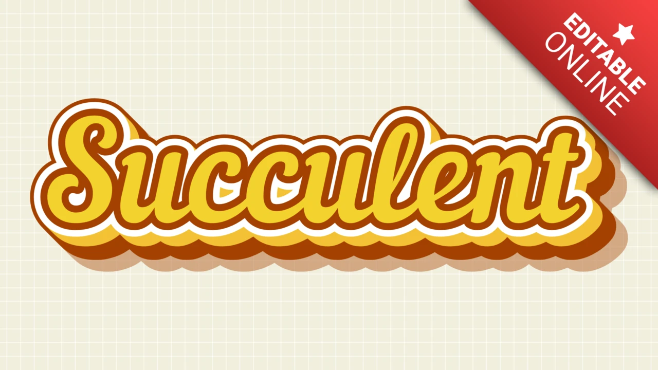 Effet de texte succulent