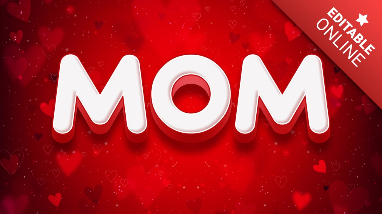 Efecto de texto del Día de la Madre