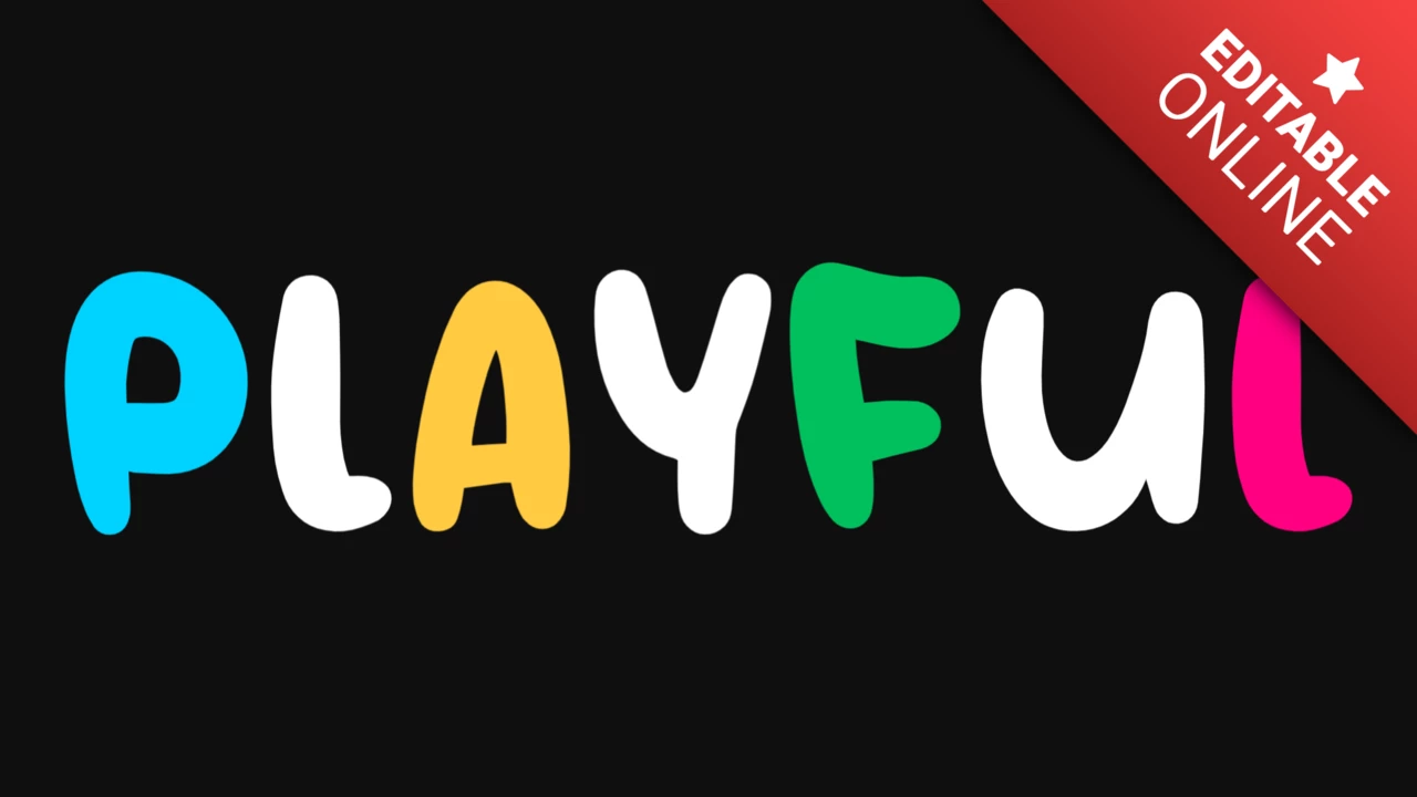 Playful style Alphabet font