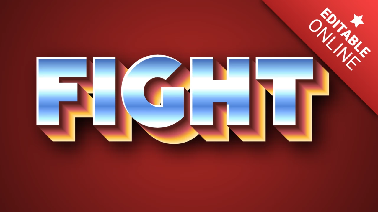 Vintage 3D text effect