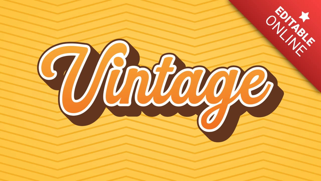Effet de texte vintage en 3D
