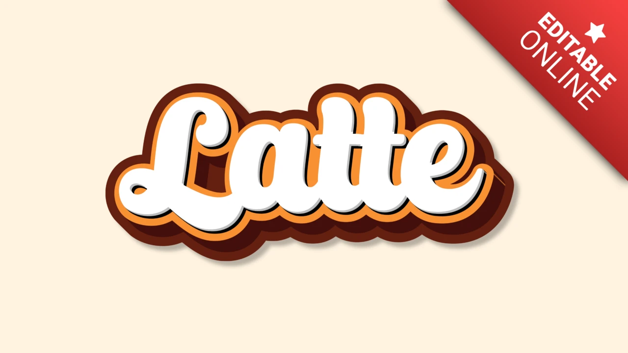 Bruine 3D typografie lettertype
