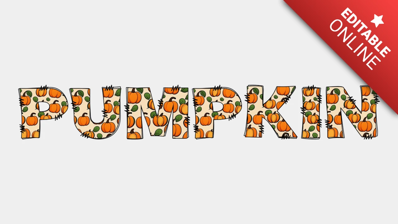 Schriftart Kürbis