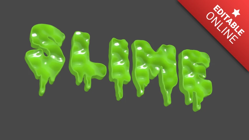 Efecto de texto animado de slime verde goteante