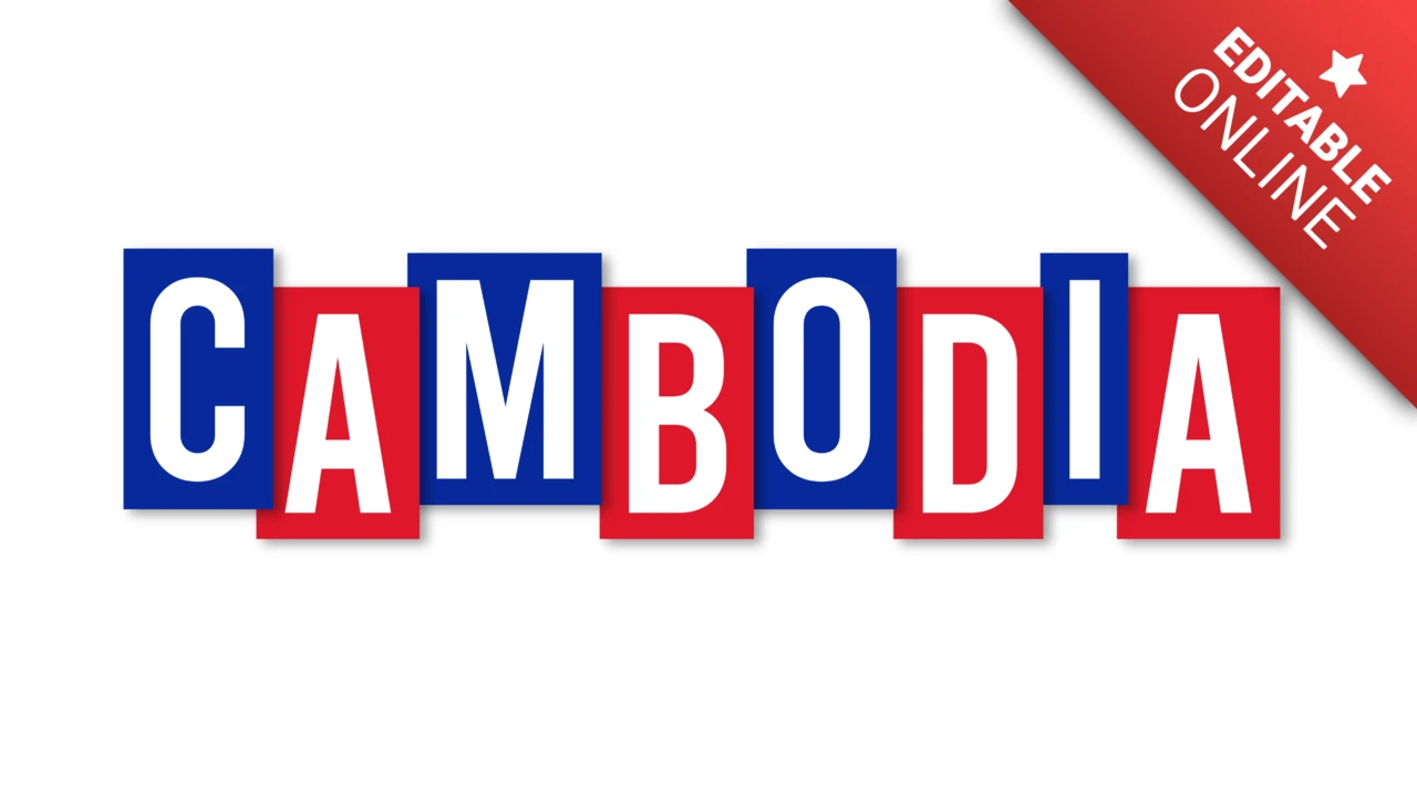 Effetto testo a blocchi della Cambogia