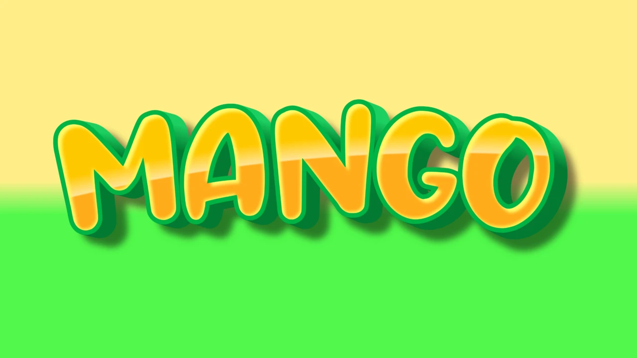 Glossy Tropical 3D Text Effect