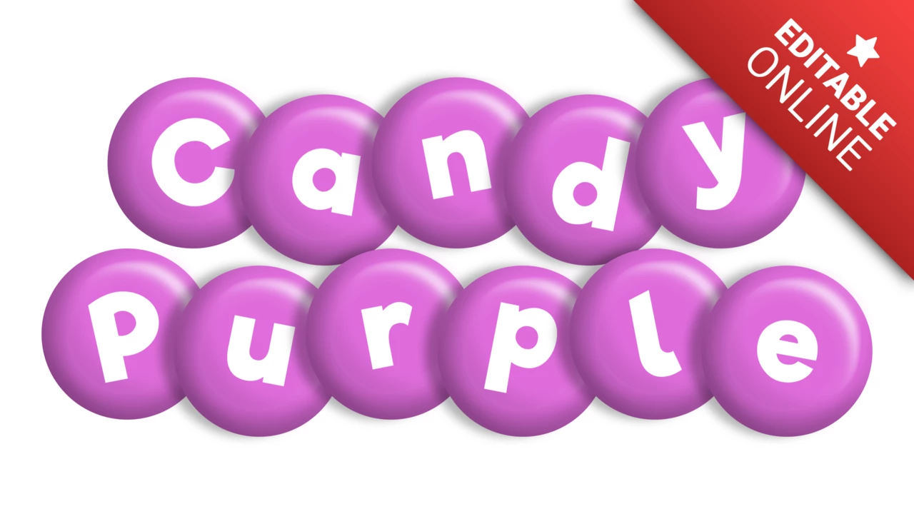 Style text effect on Purple Candy