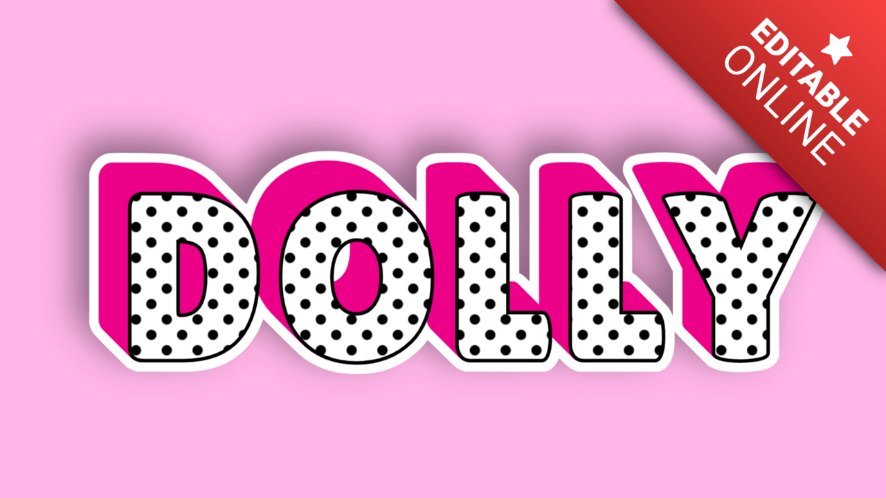 Doll Style 3D Text | Text Effect Generator
